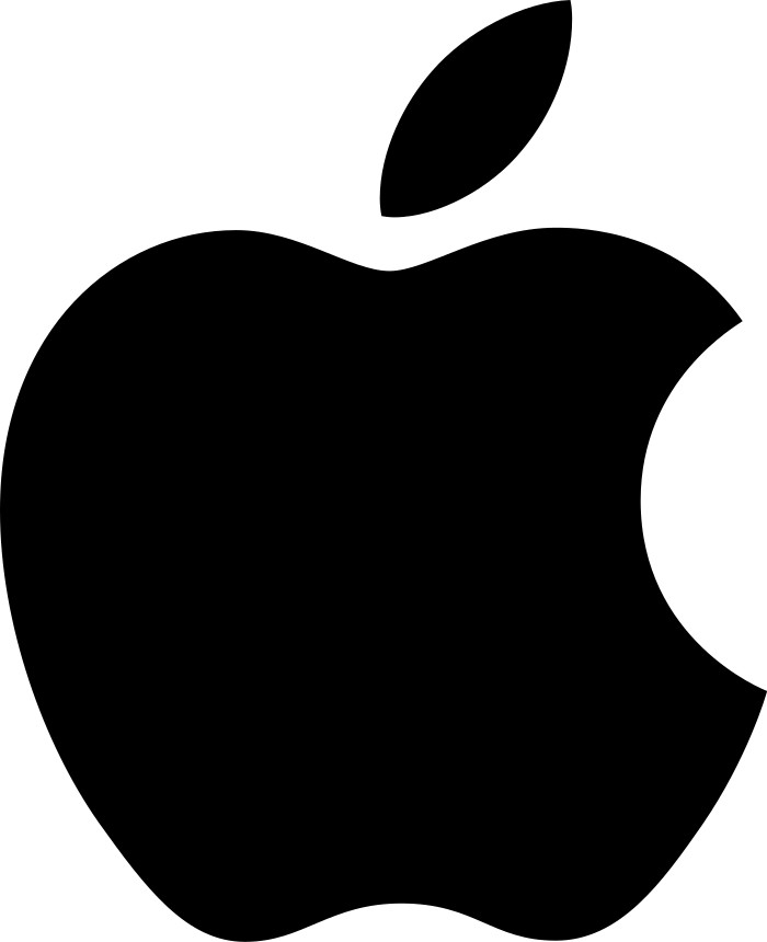 Logo Apple en version monochrome noire