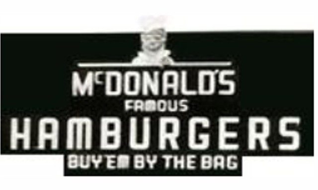 Premier logo McDonalds de 1948, avant les arches dorees